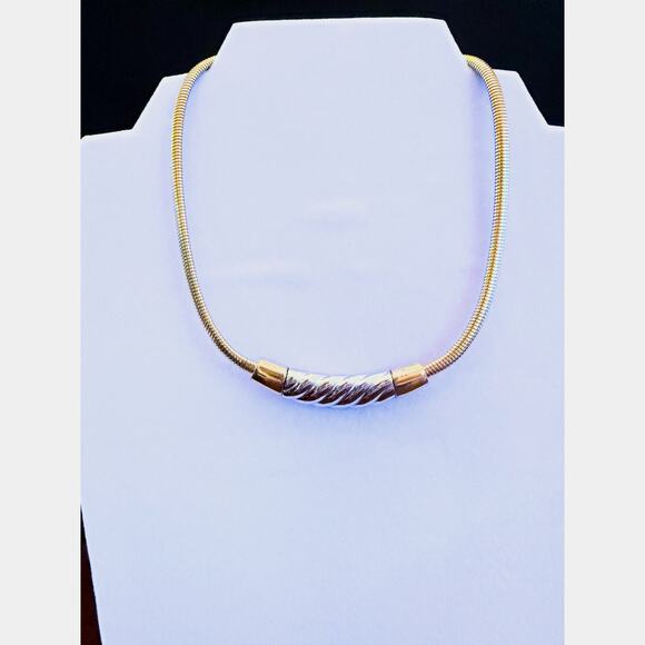 RARE Vintage Givenchy Two-Tone Choker*1976*Stamped*Beautiful Condition*Gift Box - Picture 1 of 4